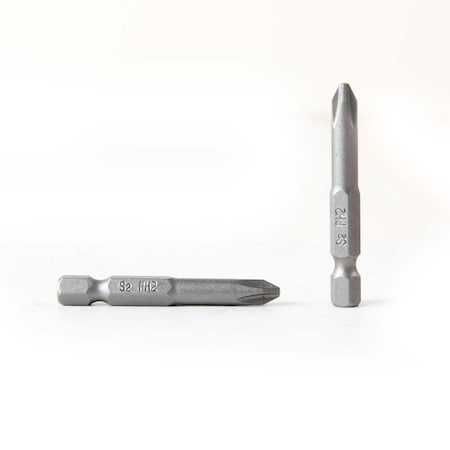 Superior Steel 2# Phillips Head Power Screwdriver Bits - 2 Inch Long - 6mm Dia, PK 25 BP202D-25PK